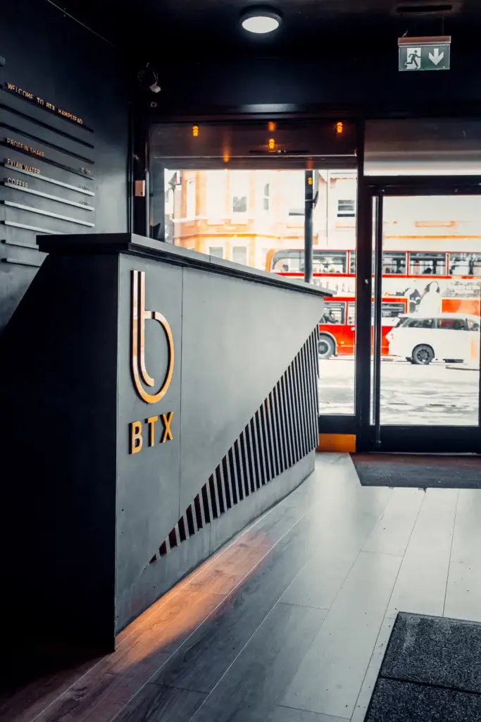 Personal trainer working with client at BTX Hampstead gym studio on Finchley Road