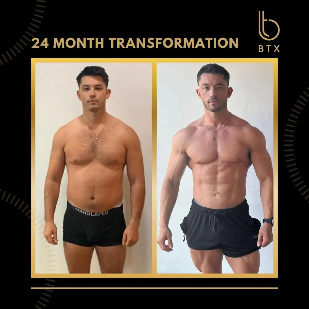 BTX client Piers 6-month body transformation before and after results