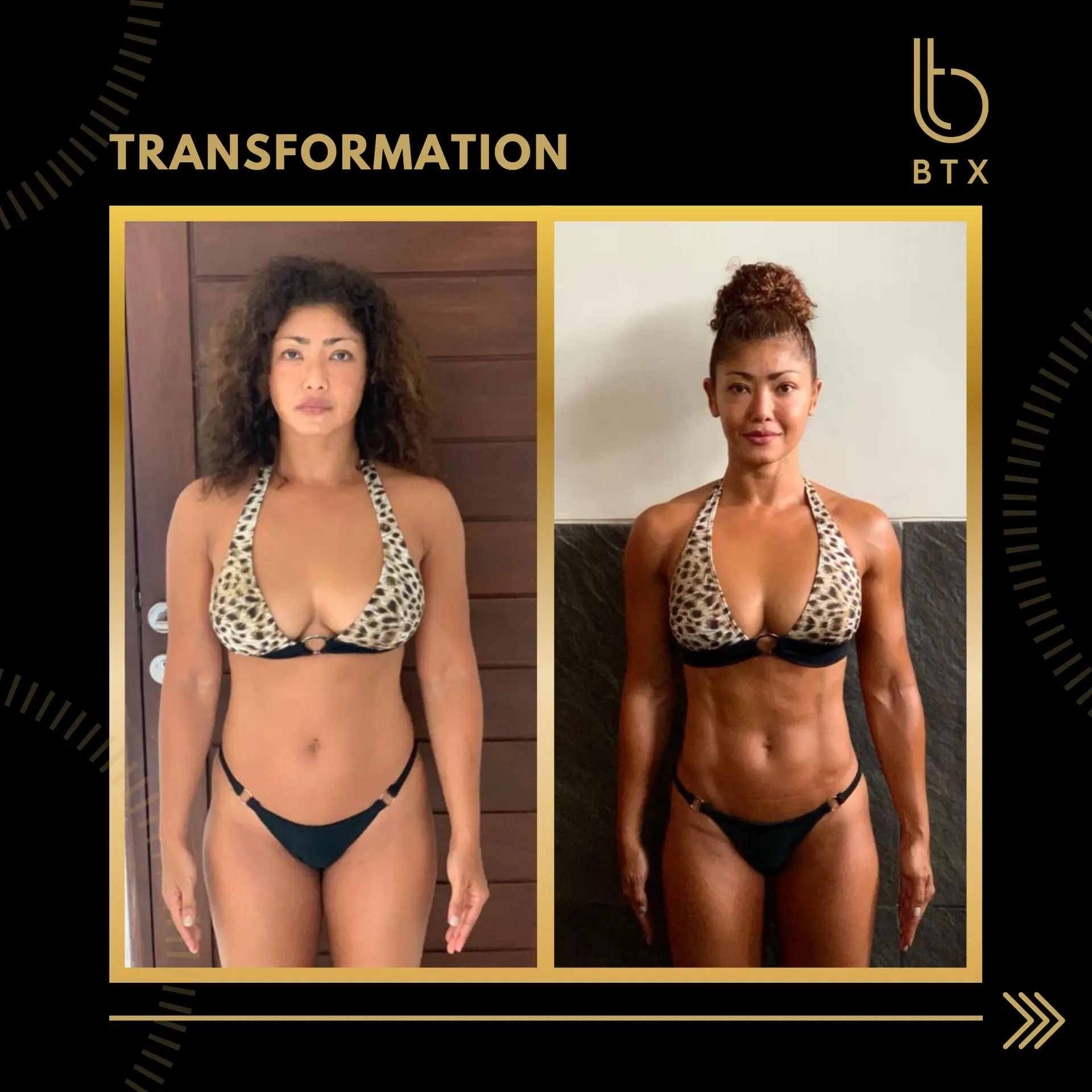 BTX client body transformation progress photo showing fat loss results