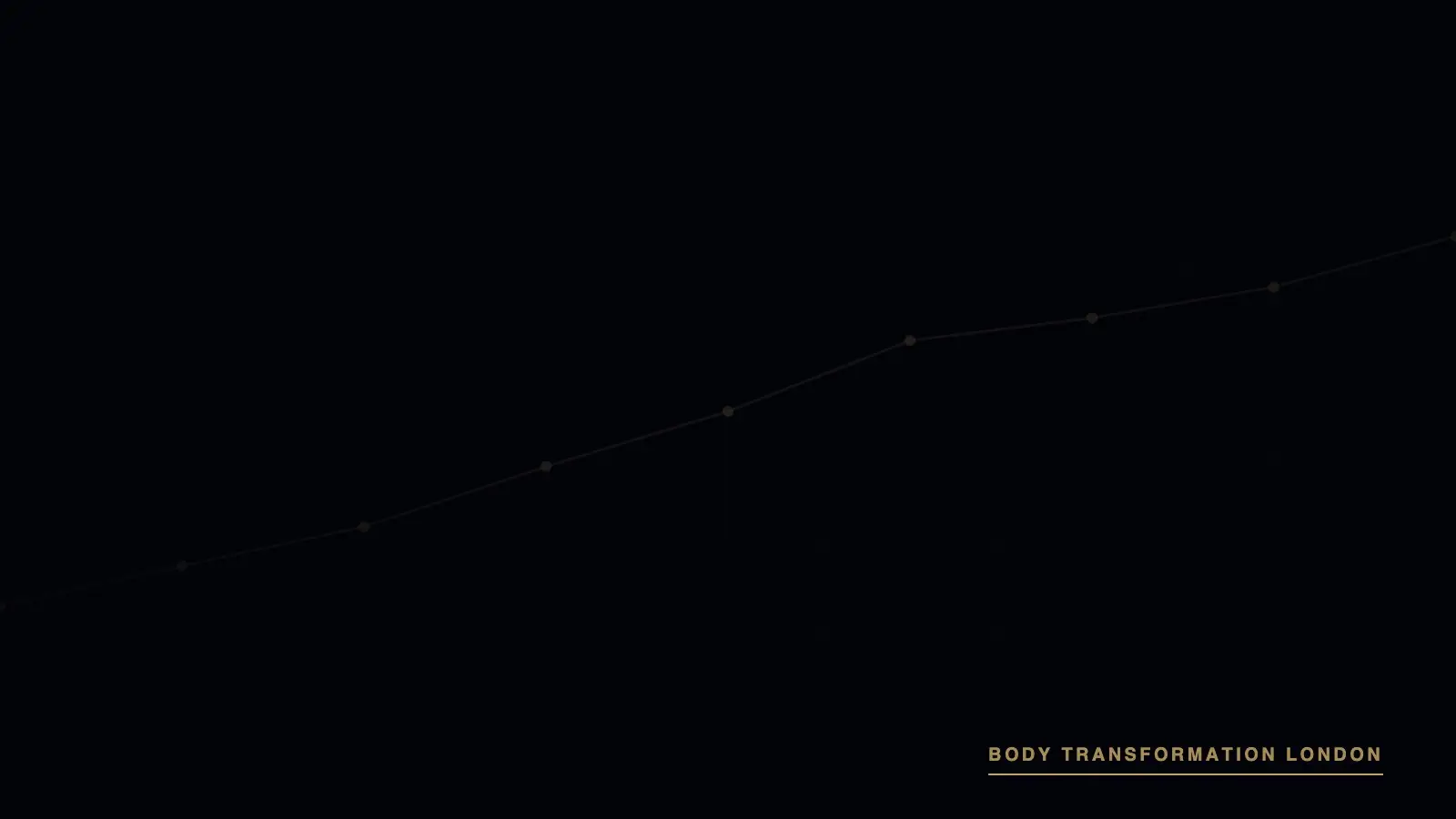 Trend-line cover graphic for the DEXA vs InBody scan comparison, Body Transformation London